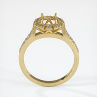 18K Yellow Gold Pave Ring Setting Image