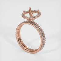 14K Rose Gold Pave Ring Setting Video