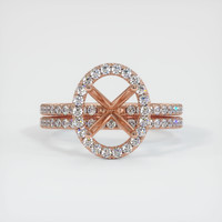 14K Rose Gold Pave Ring Setting Image