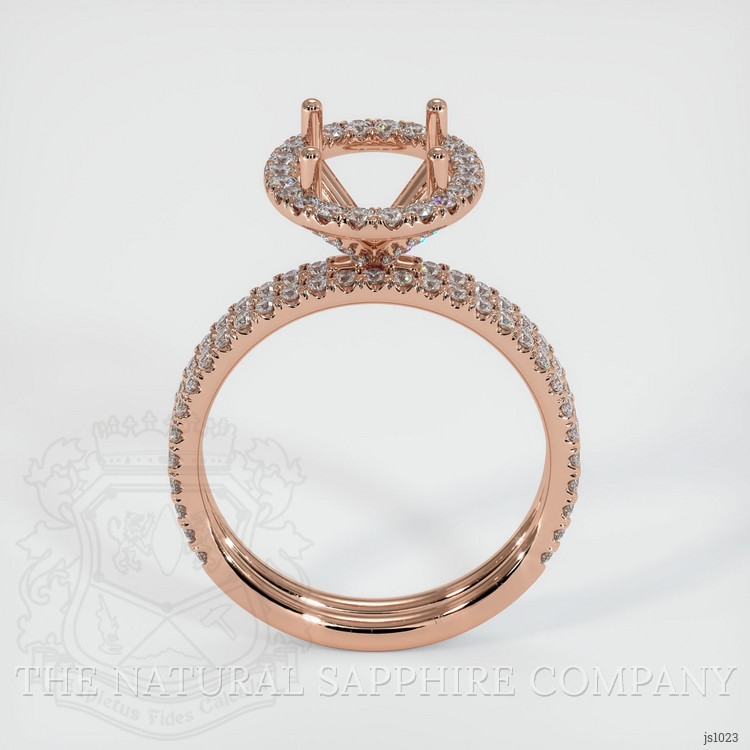 14K Rose Gold Pave Ring Setting
