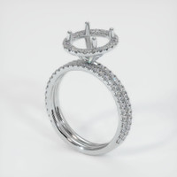 10K White Gold Pave Ring Setting Video