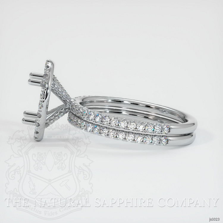 10K White Gold Pave Ring Setting