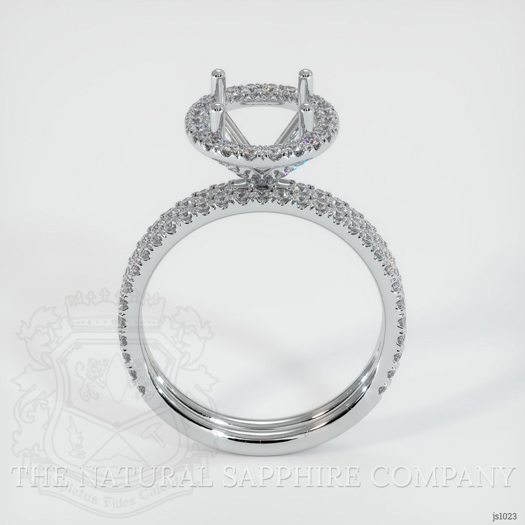 10K White Gold Pave Ring Setting