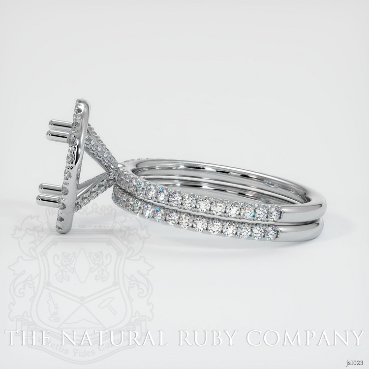 14K White Gold Pave Ring Setting