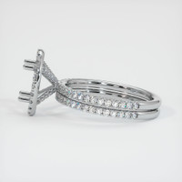 18K White Gold Pave Ring Setting Image