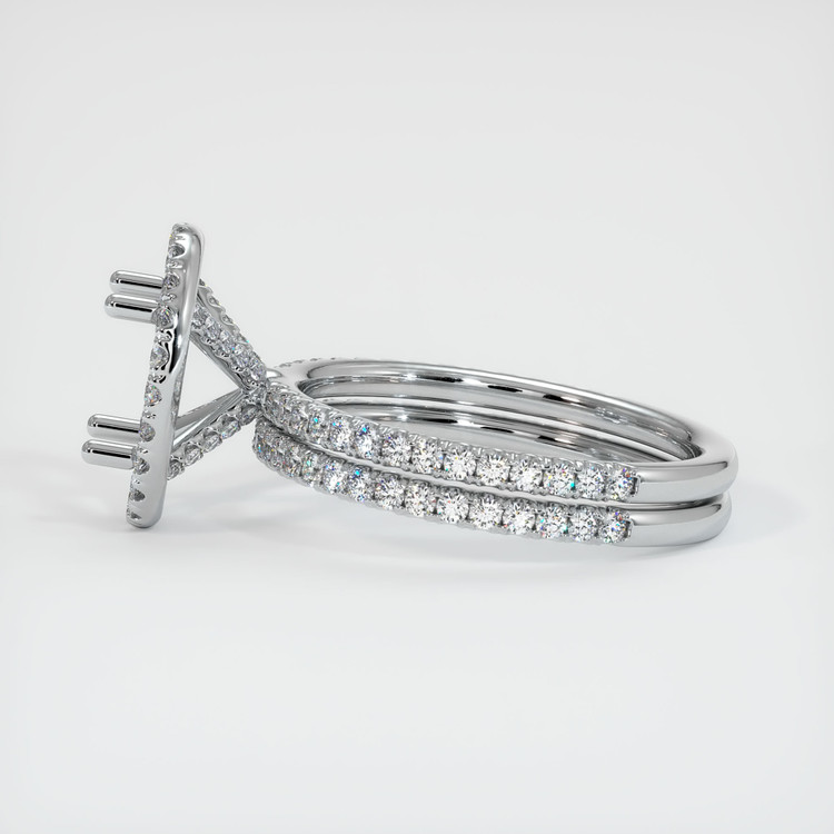 18K White Gold Pave Ring Setting
