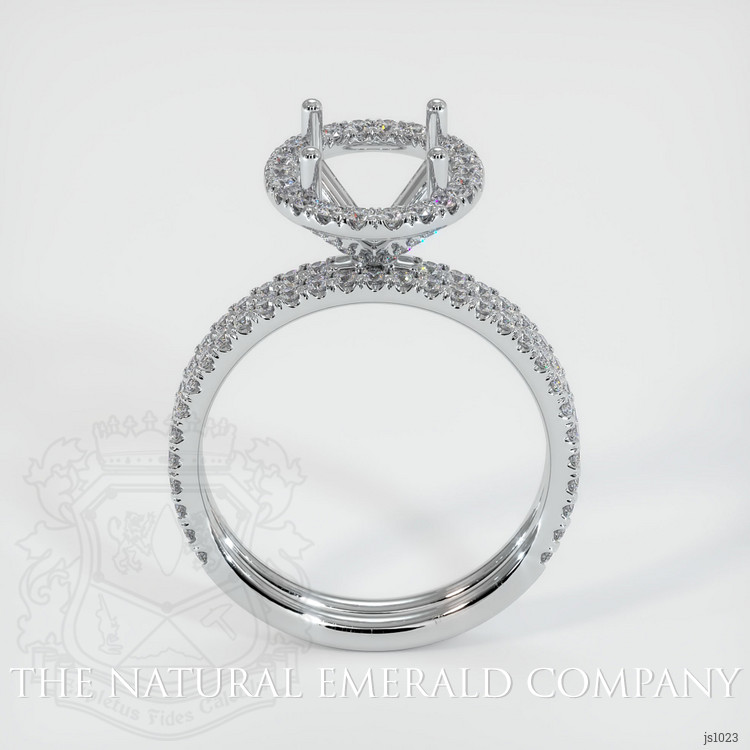 18K White Gold Pave Ring Setting