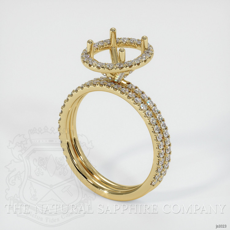 14K Yellow Gold Pave Ring Setting