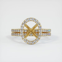 14K Yellow Gold Pave Ring Setting Image