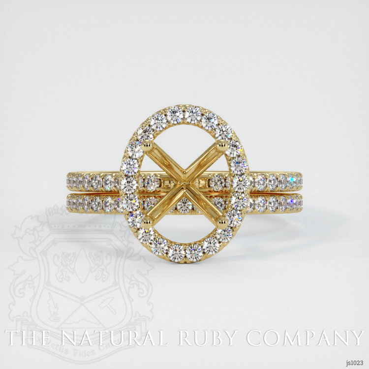 14K Yellow Gold Pave Ring Setting