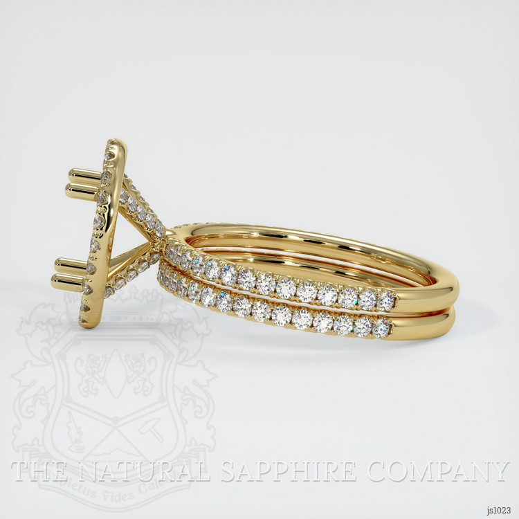 14K Yellow Gold Pave Ring Setting