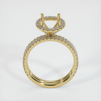 14K Yellow Gold Pave Ring Setting Image