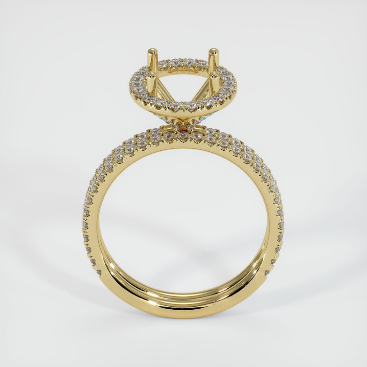 14K Yellow Gold Pave Ring Setting