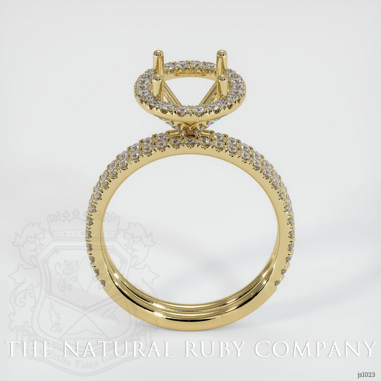 14K Yellow Gold Pave Ring Setting