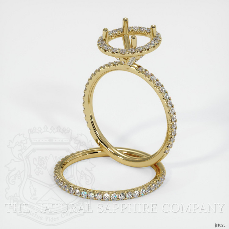 14K Yellow Gold Pave Ring Setting