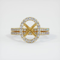 18K Yellow Gold Pave Ring Setting Image