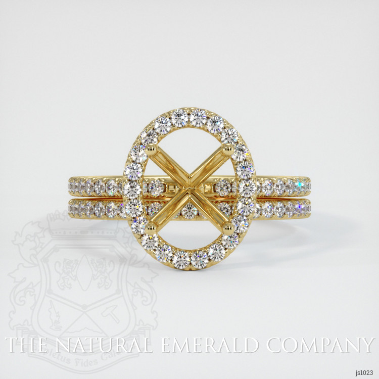 18K Yellow Gold Pave Ring Setting