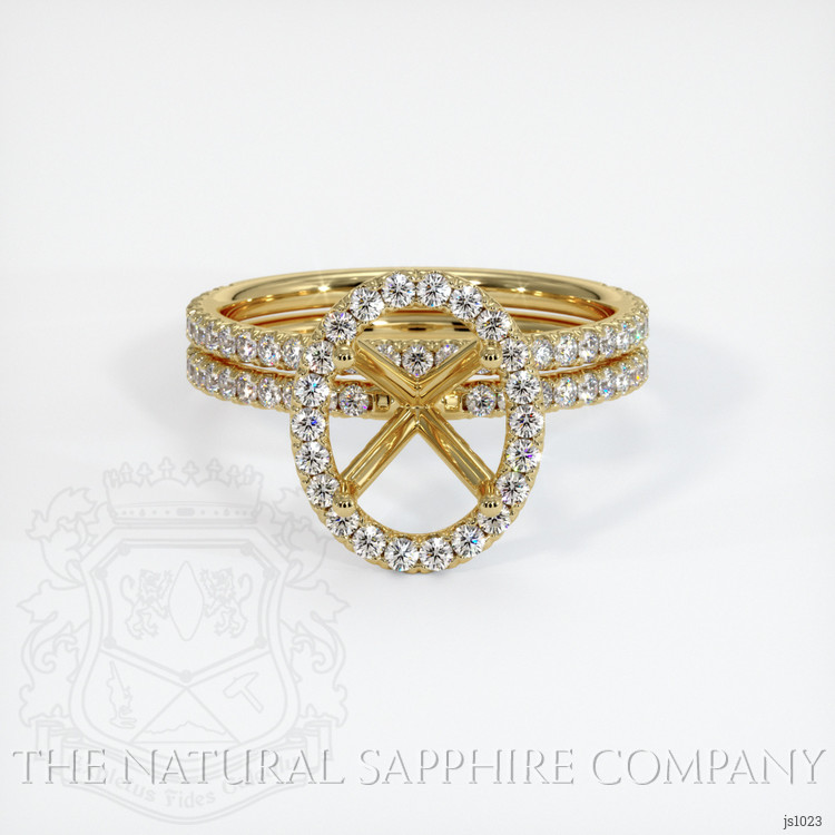 18K Yellow Gold Pave Ring Setting