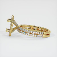 18K Yellow Gold Pave Ring Setting Image