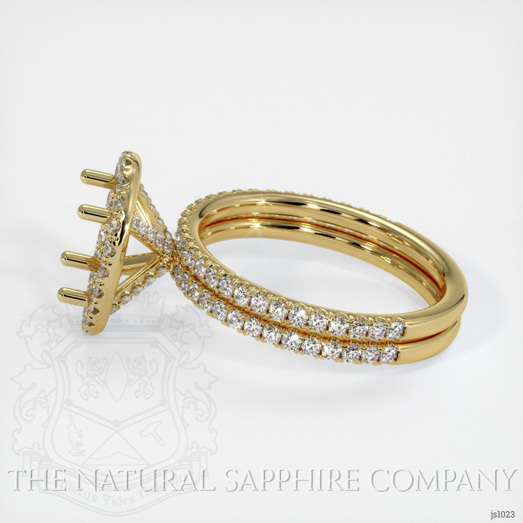 18K Yellow Gold Pave Ring Setting