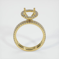 18K Yellow Gold Pave Ring Setting Image