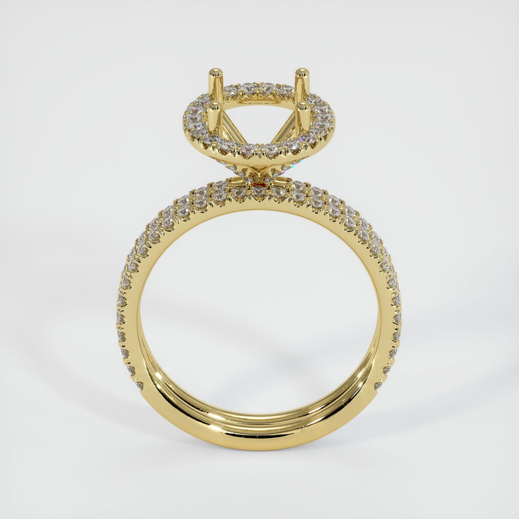 18K Yellow Gold Pave Ring Setting