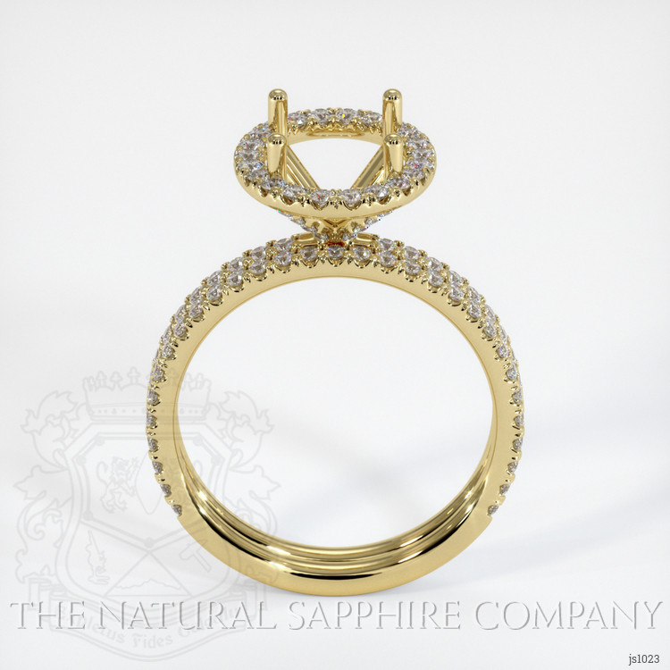 18K Yellow Gold Pave Ring Setting