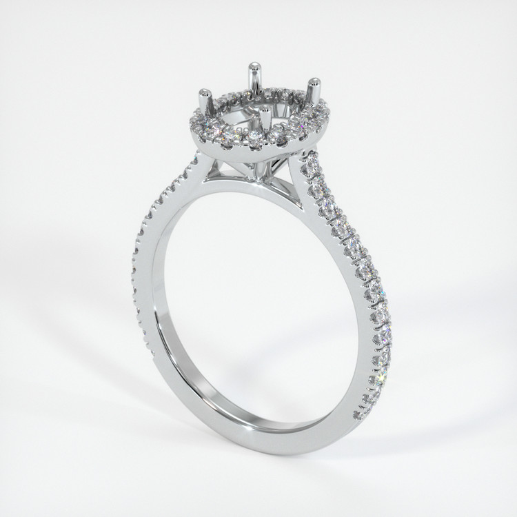 Platinum 950 Pave Ring Setting