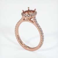 14K Rose Gold Pave Ring Setting Video