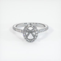 Silver Pave Ring Setting Image