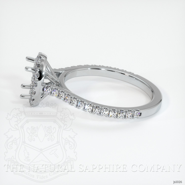 10K White Gold Pave Ring Setting