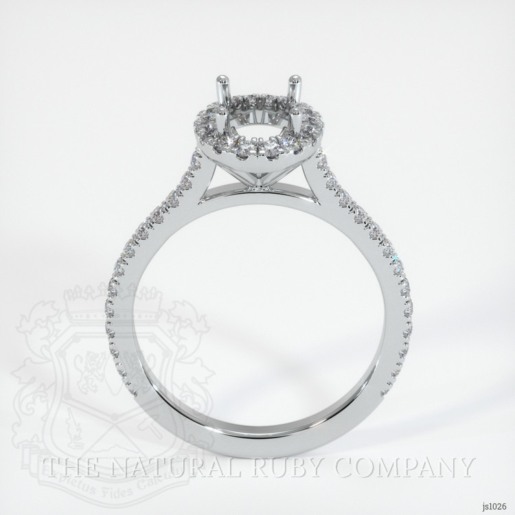 10K White Gold Pave Ring Setting