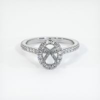 14K White Gold Pave Ring Setting Image