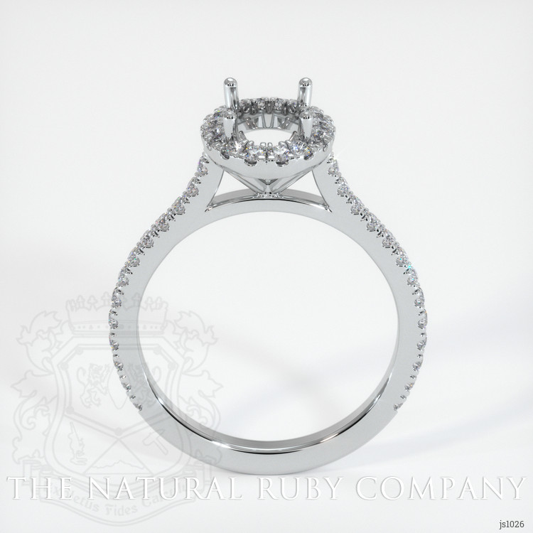 14K White Gold Pave Ring Setting