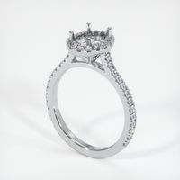 18K White Gold Pave Ring Setting Video
