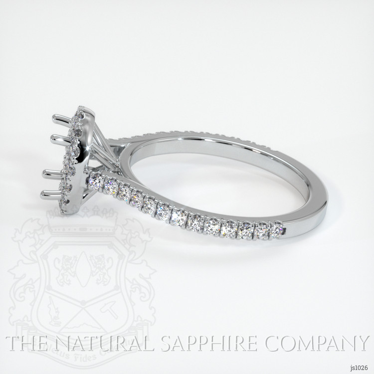 18K White Gold Pave Ring Setting