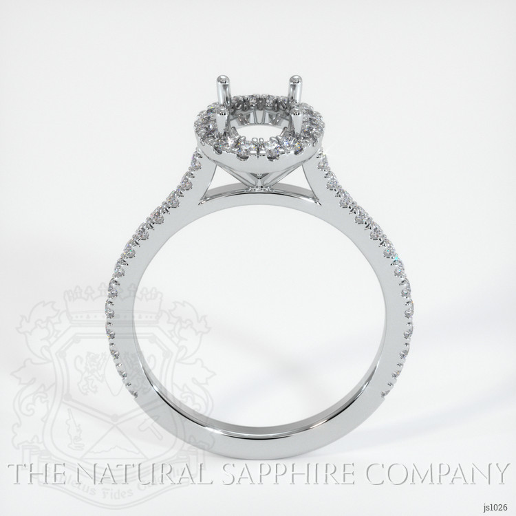 18K White Gold Pave Ring Setting