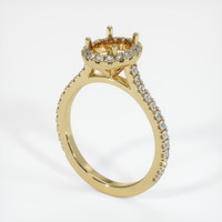 10K Yellow Gold Pave Ring Setting Video
