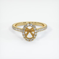 10K Yellow Gold Pave Ring Setting Image