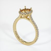 14K Yellow Gold Pave Ring Setting Video