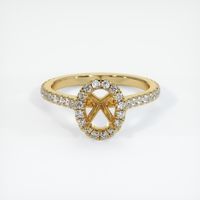 14K Yellow Gold Pave Ring Setting Image