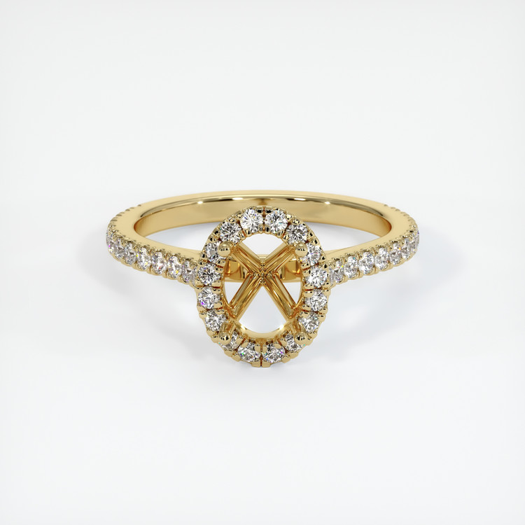 14K Yellow Gold Pave Ring Setting