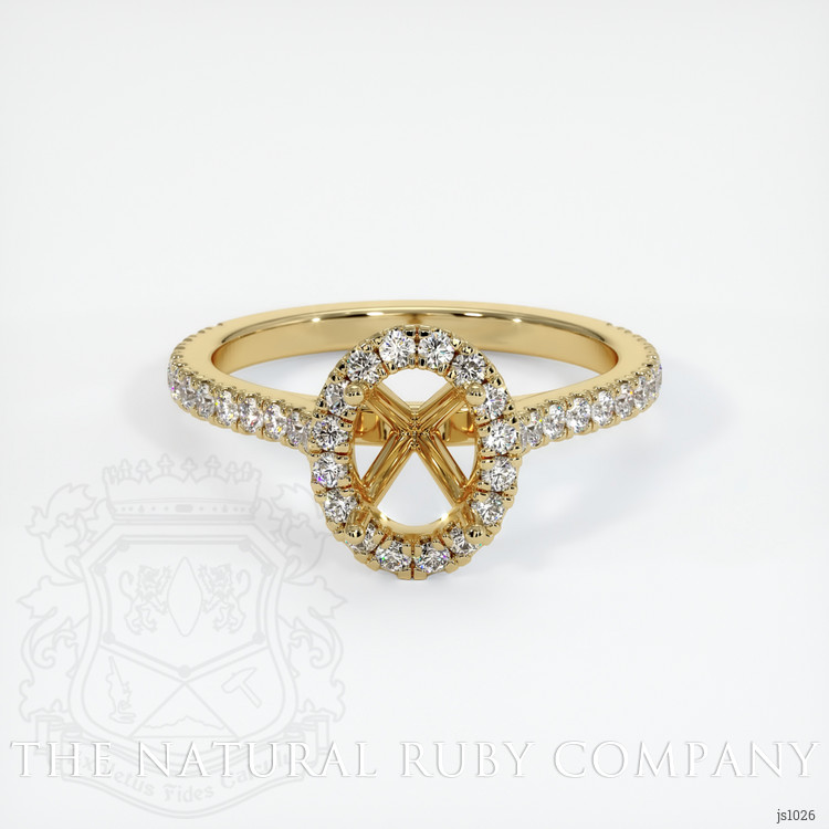 14K Yellow Gold Pave Ring Setting