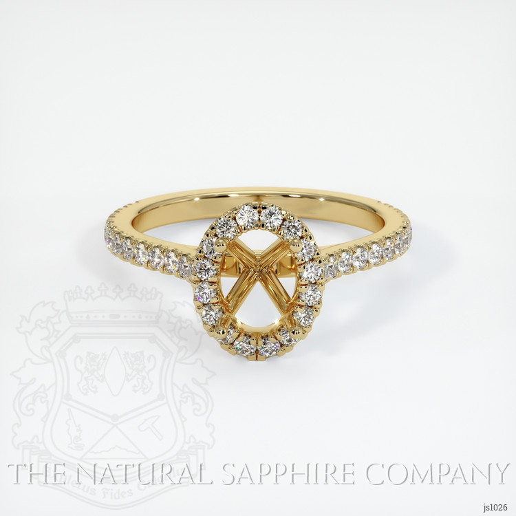 14K Yellow Gold Pave Ring Setting