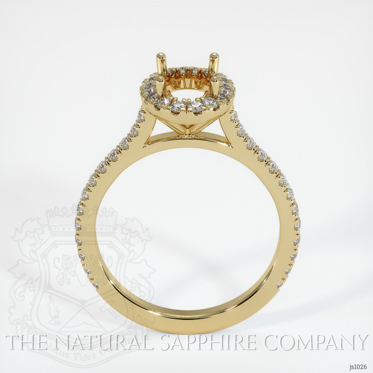 14K Yellow Gold Pave Ring Setting