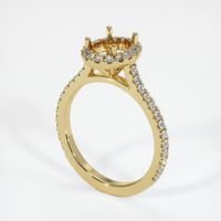 18K Yellow Gold Pave Ring Setting Video