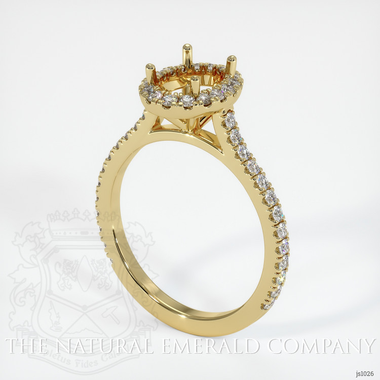 18K Yellow Gold Pave Ring Setting