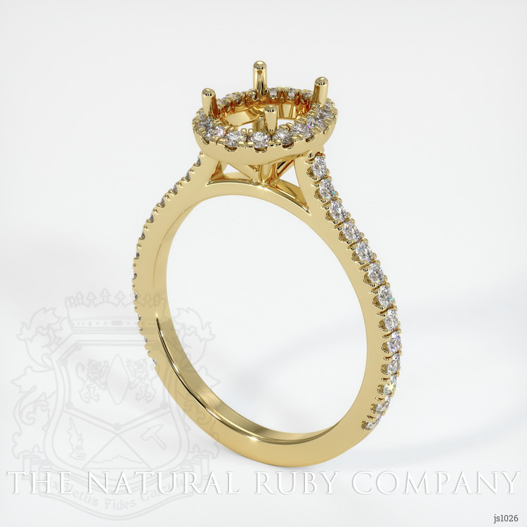 18K Yellow Gold Pave Ring Setting