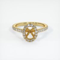 18K Yellow Gold Pave Ring Setting Image