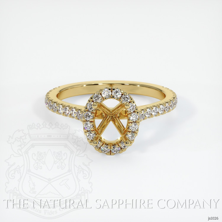 18K Yellow Gold Pave Ring Setting
